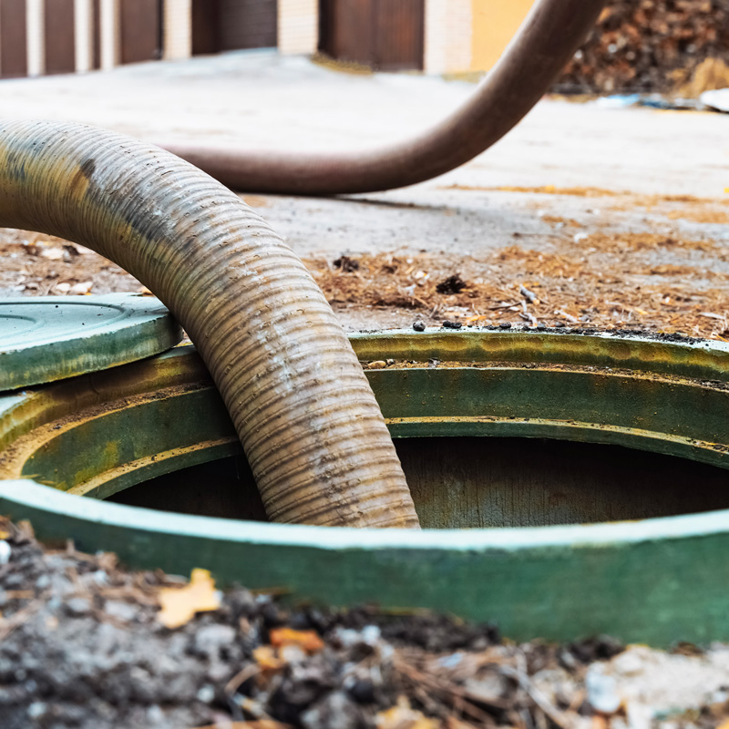 septic tank and pipes